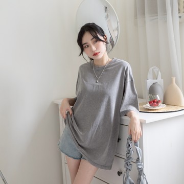 圓領水洗寬鬆短袖上衣 RC0441 【現貨】