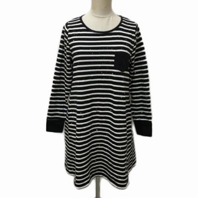 中古 グラニフ ワンピース Iライン ミニ ラウンドネック ボーダー 長袖 Lady F 黒 白 ブラック ホワイト 通販 Lineポイント最大1 0 Get Lineショッピング