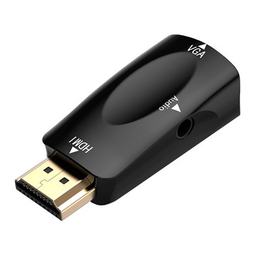 Bravo-U HDMI公 to VGA母 黑色鍍金轉接頭  單一商品  2個