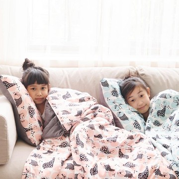 冰冰被套組 | 粉漾搖滾恐龍 (冰涼被 涼感被)