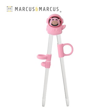 【MARCUS&MARCUS】動物樂園幼兒訓練學習筷含盒(粉紅豬)