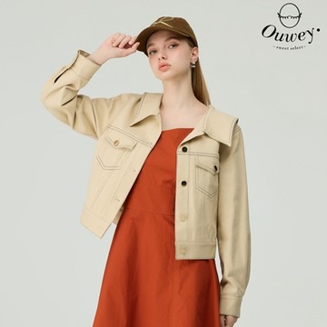 OUWEY歐薇 精緻綁帶造型外套(卡其；S-XL)
