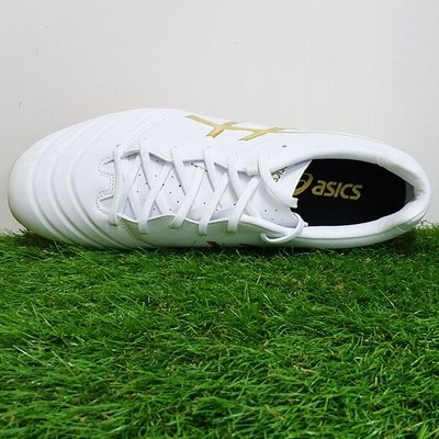 ASICS サッカーシューズ ホワイト/ゴールド　DSライト　ワイド アシックス DSライト CLUB WIDE asics 【サッカー・フットサル