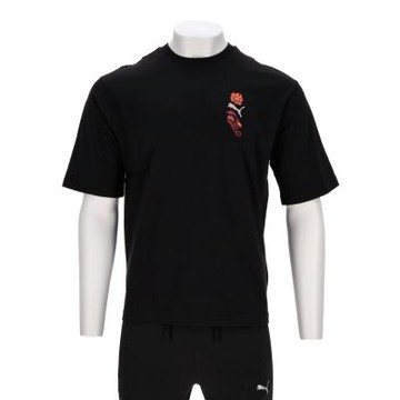 Puma 流行系列Floral Sport 男款 黑色 歐規 圖樣 T恤 運動 休閒 短袖 68955701
