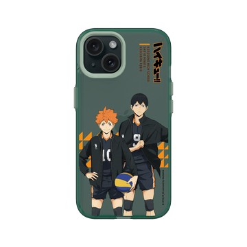 iPhone 15 Clear 憂墨綠 - 排球少年 Haikyu!! - 日向翔陽 & 影山飛雄 01