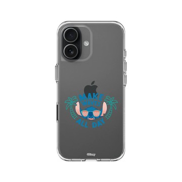 iPhone 17 Clear Case（相機按鈕） 透明 - 迪士尼-史迪奇 Disney Stitch - 夏威夷系列-每天搞怪