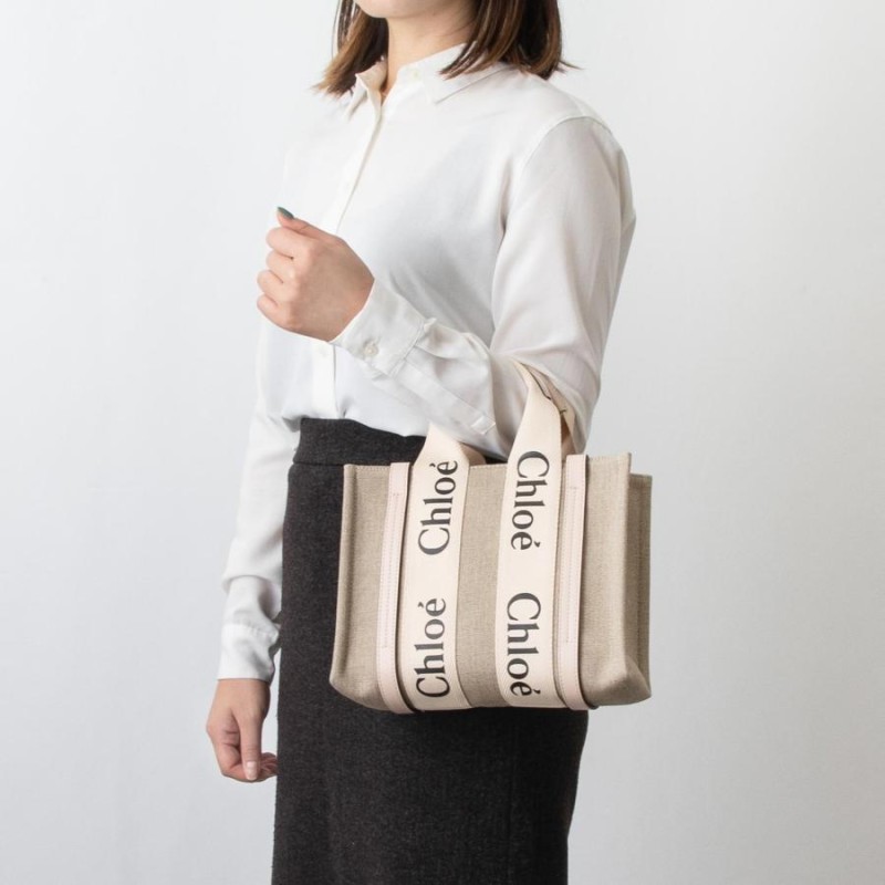 クロエ CHLOE バッグ レディース 2WAYトート/ショルダーバッグ WOODY SMALL TOTE BAG WITH STRAP ウッディ  スモールトートバッグ CHC22AS397 I26 | LINEショッピング