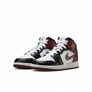 NIKE AJ1 童休閒鞋 黑白深紅-HF3193102