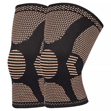 A-ZEAL X型設計銅纖維護膝 運動護具/用品  L  1雙