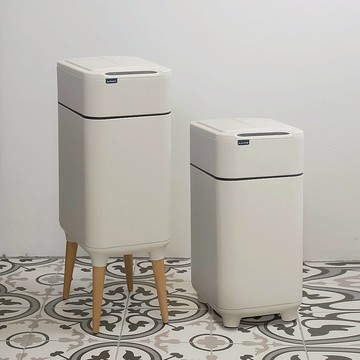 【ELPHECO】不鏽鋼高腳雙開除臭感應垃圾桶 15公升 現貨 窄身設計/窄小空間 交換禮物 聖誕禮物