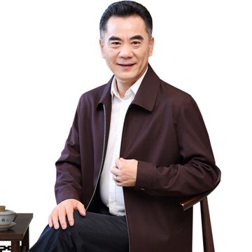 2019秋裝新款中年男士夾克衫中老年人男裝外套父親爸爸裝春秋薄款