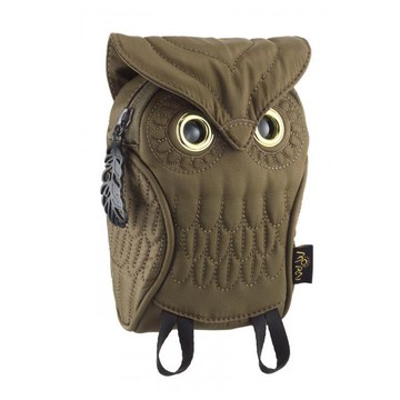 Morn Creations 正版貓頭鷹手機包(S)-咖啡(OW-105-BR)