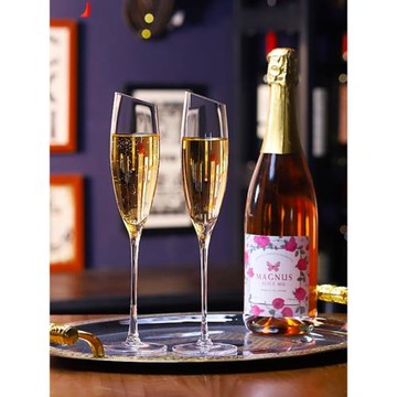 高檔水晶玻璃香檳杯兩只裝高腳杯迪型氣泡酒杯子結婚對杯禮杯套裝