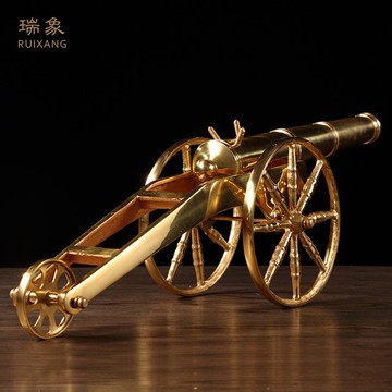 純銅大炮風水銅炮金屬大炮仿古模型辦公室裝飾擺件開業禮品