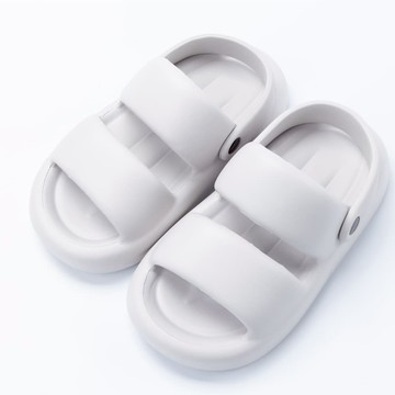 寬版涼拖鞋 HY 3379 淺灰 37-38 NITORI宜得利家居