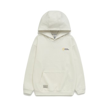 童裝 圖案帽T - 白色