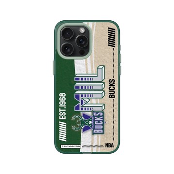 iPhone 15 Pro Max Clear 憂墨綠 - NBA - 復古球員卡-密爾瓦基公鹿 Milwaukee Bucks - Vintage Card