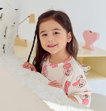 狗狗愛心派對-【寬鬆】植纖衣七分童裝-K63307