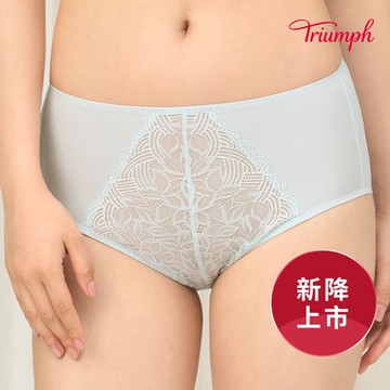 黛安芬-Simply Uplift Foliage  經典托高系列 高腰三角內褲 M-EEL 珍珠藍