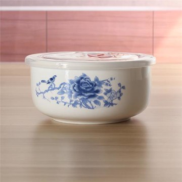 陶瓷大號保鮮碗帶真空密封蓋密封蓋六寸飯盒泡面碗便當盒750ml