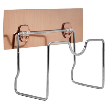 Easy 易立家 304不鏽鋼鍋蓋砧板兩用架 無痕掛勾 適用牆面  玫瑰金色 + 銀色  1盒