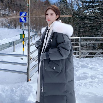 快速出貨/羽絨外套 長大衣 棉服女中長款年新款冬季加厚羽絨棉衣韓版寬松學生棉襖面包服