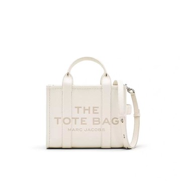 Marc Jacobs THE TOTE 雲白色小型皮革托特包