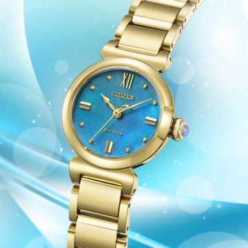 CITIZEN 星辰 L系列 限量 Aqua限定 光動能 簡約女錶 送禮 禮物 推薦 EM1133-85L