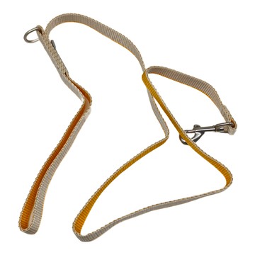 tails&me 尾巴與我 新經典標準牽繩 亮灰杏黃 方便掛配件、柔軟厚織尼龍、強韌安全車縫、獨家配件扣  S  1條