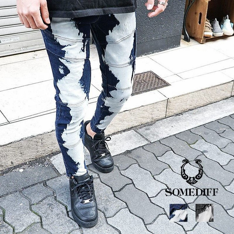 スキニーパンツ メンズ スキニー デニム 春 春服 スキニーデニム ストレッチ パンツ ジーパン ジーンズ スキニージーンズ ブリーチ ブランド 黒 通販 Lineポイント最大0 5 Get Lineショッピング