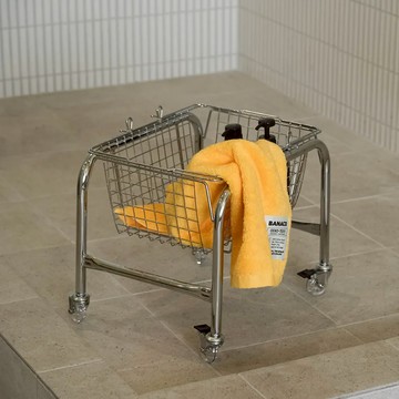 韓國 BANACO 不鏽鋼提籃置物推車