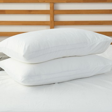 旅行趣飯店系列 / 100純棉白色(六星緹花紋) / 枕頭套2入