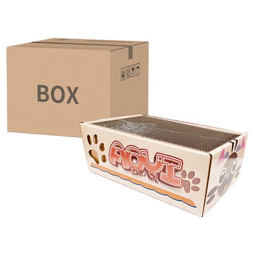 AOYI 奧藝 貓抓板10件組 貓咪巴士 貓抓玩具 貓咪用品 43 x 27 x 16cm  1組