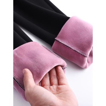 高腰打底褲女秋冬季加絨加厚保暖褲外穿小腳鉛筆褲收腹羊羔絨棉褲