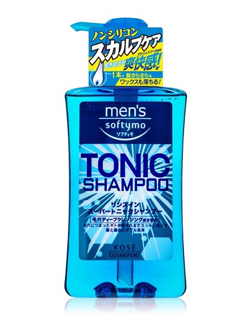 日本 Kose 高絲 Softymo TONIC SHAMPOO 男士超涼爽快洗髮精 550ml