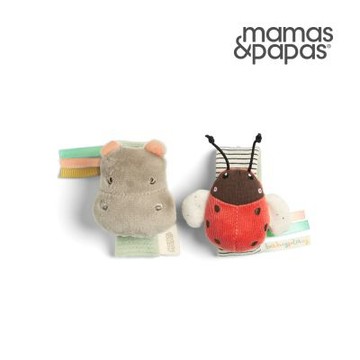 Mamas & Papas 河馬愛瓢蟲(手環搖鈴兩件組)