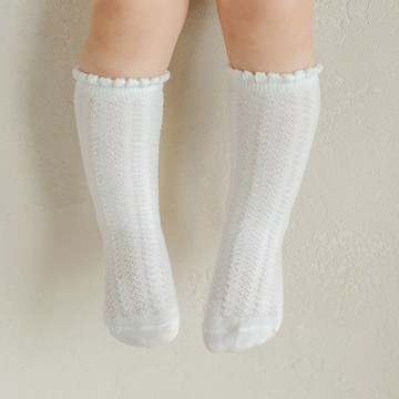 Happy Prince Pune蕾絲輕薄透氣嬰兒童及膝襪 - L