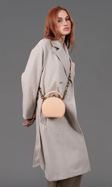 FREYA 2025限量粉沙系列 - 弧形小巧復古手提包