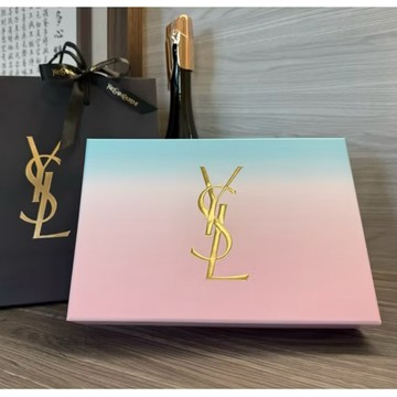 YSL 現貨 2025情人節漸層禮盒 金色愛心 心型禮物盒 方型禮盒 聖羅蘭