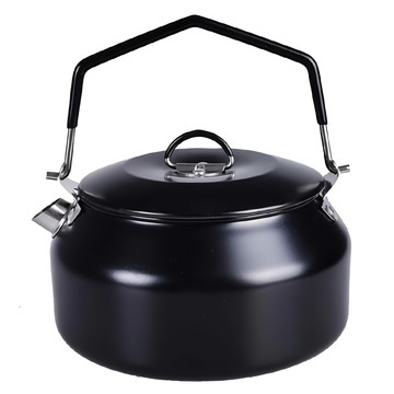 Truly House 304不鏽鋼茶壺 1L 黑色 露營戶外便攜式  1個