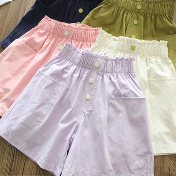 女童短褲 夏季中大童短褲 兒童純棉五分褲 休閑短褲 男童五分褲 童裝休閒褲 運動短褲 兒童短褲【不二雜貨】