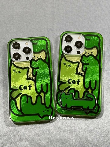 卡通貓咪適用三星s24ultra手機殼s23保護套a35/a34/a53硅膠S21FE自帶a54隱形支架galaxy