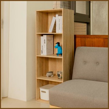 IKLOO_日系風木質四層櫃-2色可選