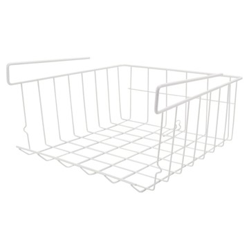 小麥購物 隔板下吊掛籃置物架 L2922  1個  白色