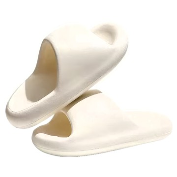 bebehome 元氣滿滿小胖饅頭氣墊拖鞋 EVA材質 圓頭  奶油白