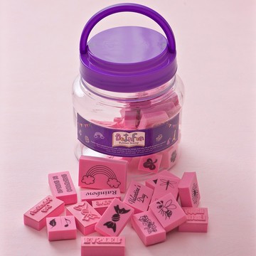 魔髮樂 台灣現貨 無毒印章桶 歐美圖樣 攜帶方便  台灣製 朵印坊