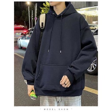 純棉連帽衛衣男女基礎款簡約街頭痞帥帶兜衛衣男美式嘻哈重磅帽衫