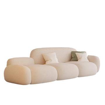 客廳現代簡約奶油風豆腐塊直排布藝沙發小戶型輕奢美容院云朵沙發【0113103DD】