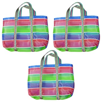 1號帆布袋 Set 聚乙烯材質 可載重1KG  紅、藍、綠  18 x 25cm