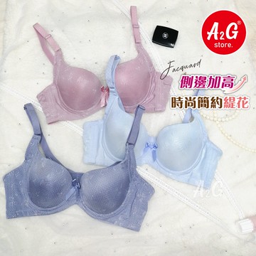 【A2G】隔日到貨【C罩杯】快速出貨 無痕內衣 高脅邊 素面緹花 輕涼舒適 側邊加高 包覆副乳 寬版內衣 調整型1351